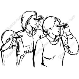 Nostalgic Exploration: Women with Binoculars
