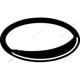 Minimalist Black and White Oval