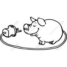 Happy Pig with Plug