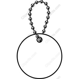 Blank Tag with Beaded Chain