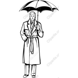 Elegant Man with Umbrella