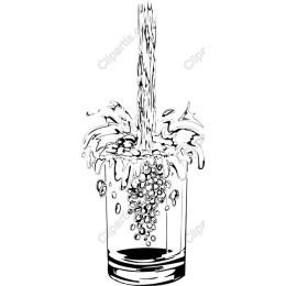 Sparkling Glass with Bubbles