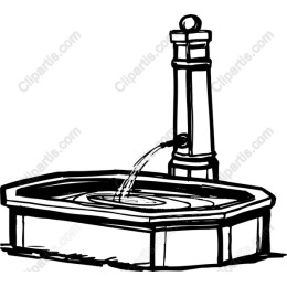 Classic Hand-Drawn Fountain