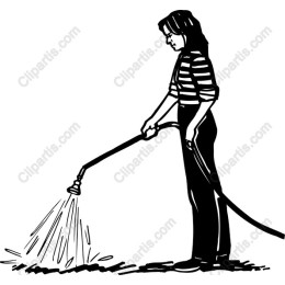 Garden Care : Woman Watering