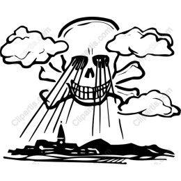 Skull and Clouds