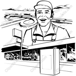 Nostalgic Gas Station Attendant