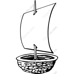 Sailboat in Stone Bowl