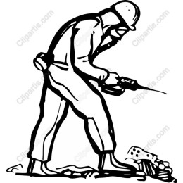 Construction Worker with Jackhammer