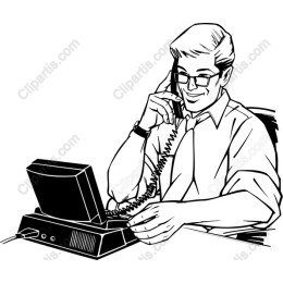 Retro Office Phone Conversation
