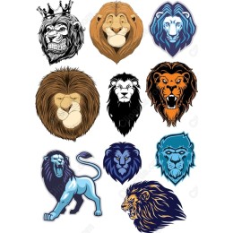Lion Clipart Bundle - 12 Unique