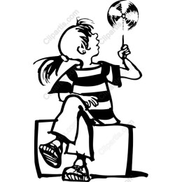 Whimsical Vinyl Record Girl
