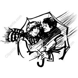 Couple Under Umbrella