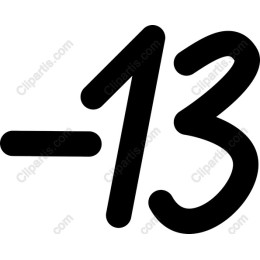 Bold “-13” Minimalist