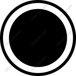Black Circle with White Border