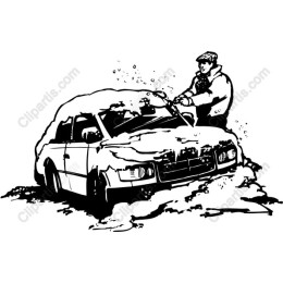 Winter Car Snow Removal