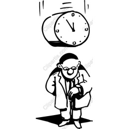 Elderly Gentleman with Clock
