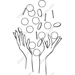 Dynamic Hands Tossing Coins