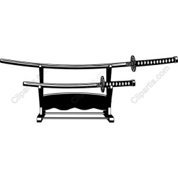 Dual Japanese Sword Stand