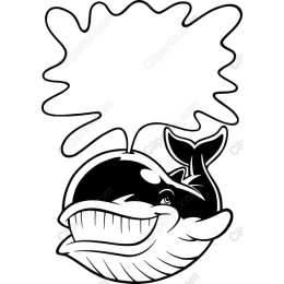 Whimsical Whale with Speech Bubble