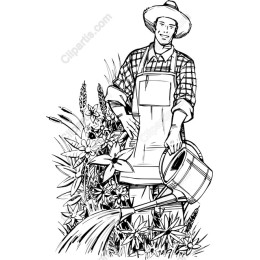 Gardener with Flowers