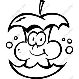 Whimsical Smiling Apple