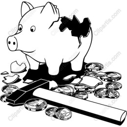 Cracked Piggy Bank