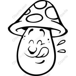 Cheerful Cartoon Mushroom