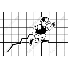 Motivational Businessman Graph Climbing