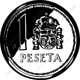 1 Peseta Coin Vintage