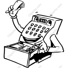 Friendly Cartoon Cash Register