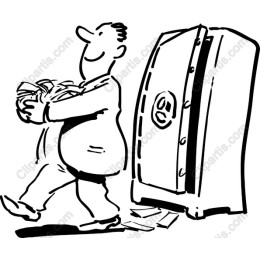 Cheerful Businessman Carrying Cash