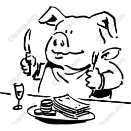 Playful Pig Feast