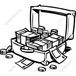Money-Filled Briefcase
