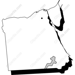 Minimalist Map of Egypt