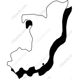 Stylized Abstract Map Outline