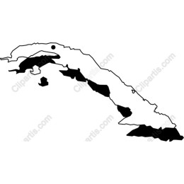 Cuba Island Outline