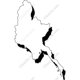 Black and White State Map
