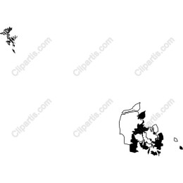 Stylish Black and White Greenland Map