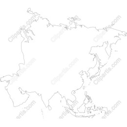 Outline Map of Asia
