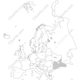 Europe Map - Simplified Geography