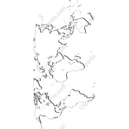 Minimalist Black-and-White Arctic Map