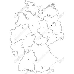 Minimalist Map of Germany