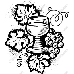 Wine Goblet and Grapes