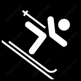 Dynamic Skier Icon