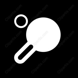 Minimalist Table Tennis Paddle and Ball