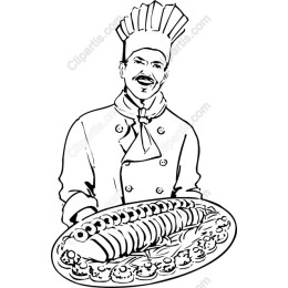Cheerful Chef with Platter