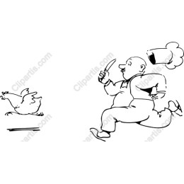 Whimsical Chef and Chicken