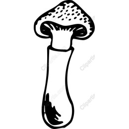 Whimsical Hand-Drawn Mushroom
