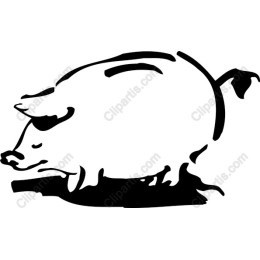 Silhouette Pig
