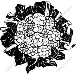 Cauliflower - Black and White